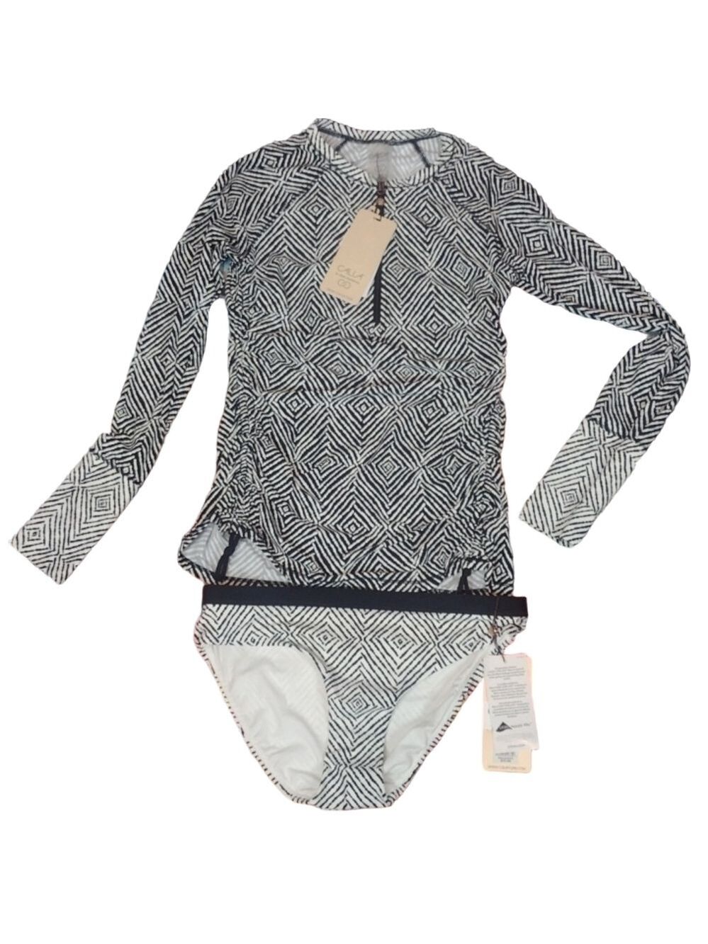 Calia Rashguard And Swim Bottom Island Geo Set Size XS